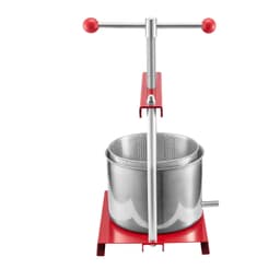 image-VEVOR 1.6 Gal/6L Fruit Wine Press, 2 Stainless Steel Barrels, Manual Juice Maker, Cider Apple Grape Tincture Honey Olive Oil Making Press with T-Handle for Outdoor Kitchen Home