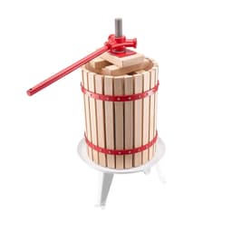 image-VEVOR 4.75 Gal/18L Fruit Wine Press, Solid Wood Basket with 8 Blocks, Heavy Duty Manual Juice Maker, Cider Apple Grape Tincture Honey Olive Oil Making Press with Handle for Kitchen, Home