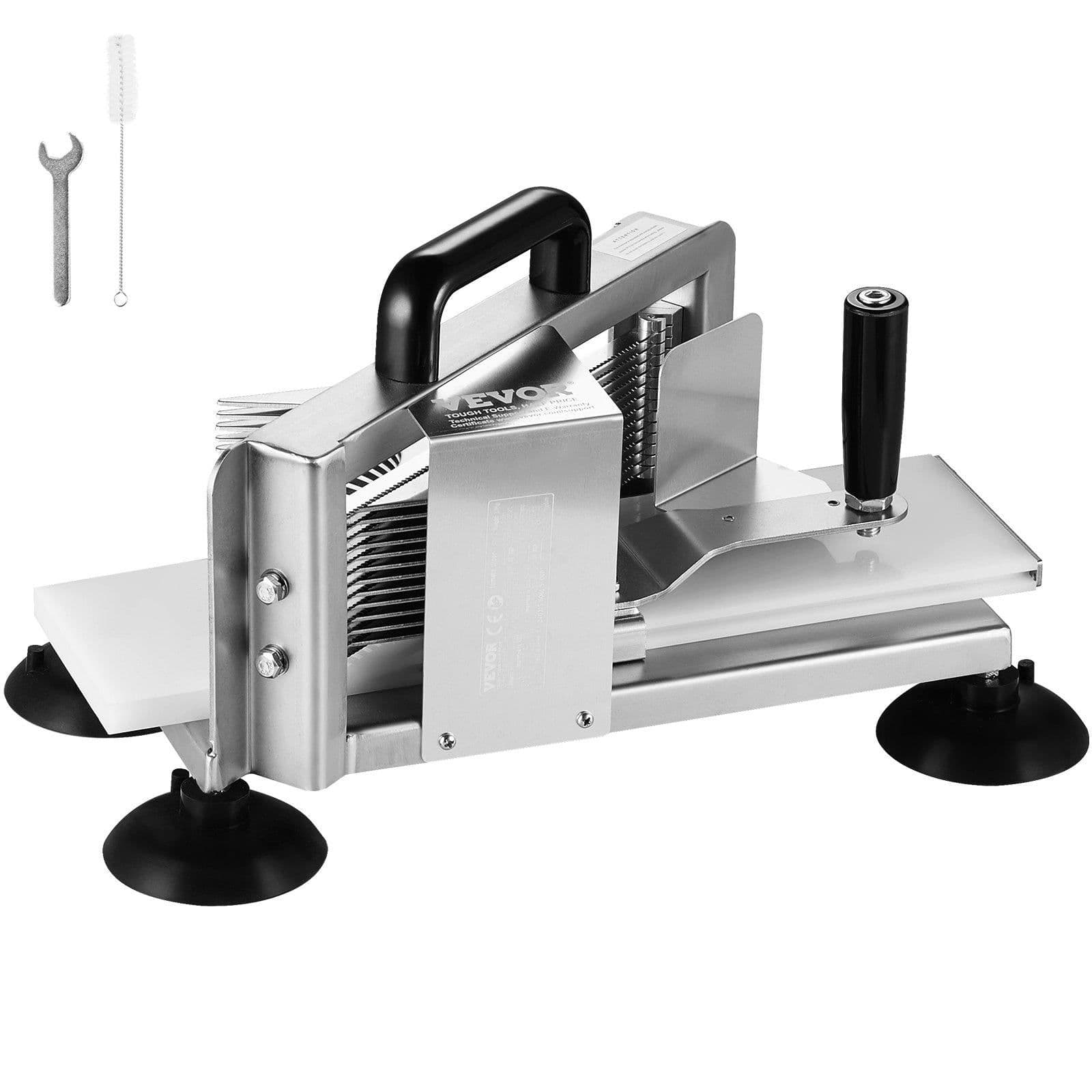 image-VEVOR Commercial Tomato Slicer - 3/16" Stainless Steel Manual