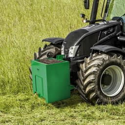 image-VEVOR Ballast Box, Corrosion-Proof 3-Point Category 1 Tractor Ballast of 800lbs Load Capacity for 2" Hitch Receiver, Heavy-Duty Thickened Steel 5ft³ Volume, Loader Attachment with Sliding Door, Green