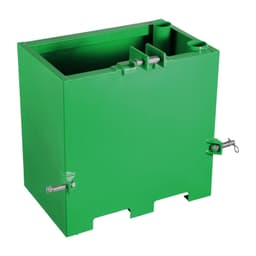 image-VEVOR Ballast Box, Corrosion-Proof 3-Point Category 1 Tractor Ballast of 800lbs Load Capacity for 2" Hitch Receiver, Heavy-Duty Thickened Steel 5ft³ Volume, Loader Attachment with Sliding Door, Green