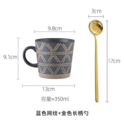 image-Stoneware Mug Coffee Cup Couple Water Cup