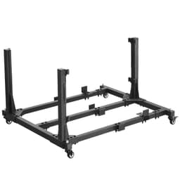 image-VEVOR Jeep Door Storage Cart, 4 Doors Moveable Storage Cart Rack with Thickened Rubber Cushion, Sturdy Car Door Holder Cart Fit for Jeep Wrangler JK JKU JL Gladiator