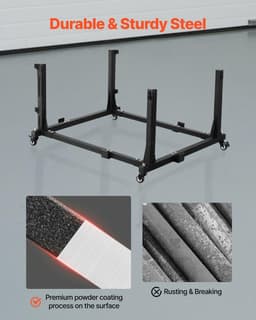 image-VEVOR Jeep Door Storage Cart, 4 Doors Moveable Storage Cart Rack with Thickened Rubber Cushion, Sturdy Car Door Holder Cart Fit for Jeep Wrangler JK JL/Gladiator JT 2007- 2023 JK JL / Gladiator JT