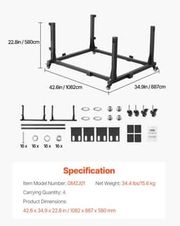 image-VEVOR Jeep Door Storage Cart, 4 Doors Moveable Storage Cart Rack with Thickened Rubber Cushion, Sturdy Car Door Holder Cart Fit for Jeep Wrangler JK JL/Gladiator JT 2007- 2023 JK JL / Gladiator JT