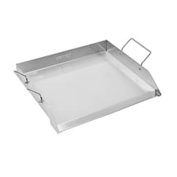 image-VEVOR Stainless Steel Griddle, 18x16 inch Universal Flat Top Rectangular Plate, Gas Grill Griddle for BBQ Grill, Teppanyaki, Portable Family Cookware with Handle, for Camping Tailgating Party