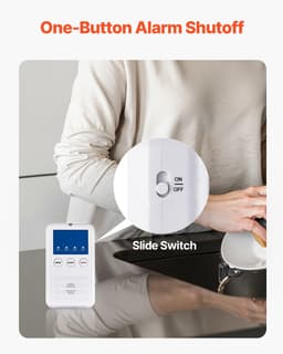 image-VEVOR Early Alert Bed Alarm System, Wireless Bed Sensor Pad with Call Button & Pager, Pre-Alert Safety Bed Alarms and Fall Prevention for Elderly, Dementia Patients, and Adults (10 x 35-inch)
