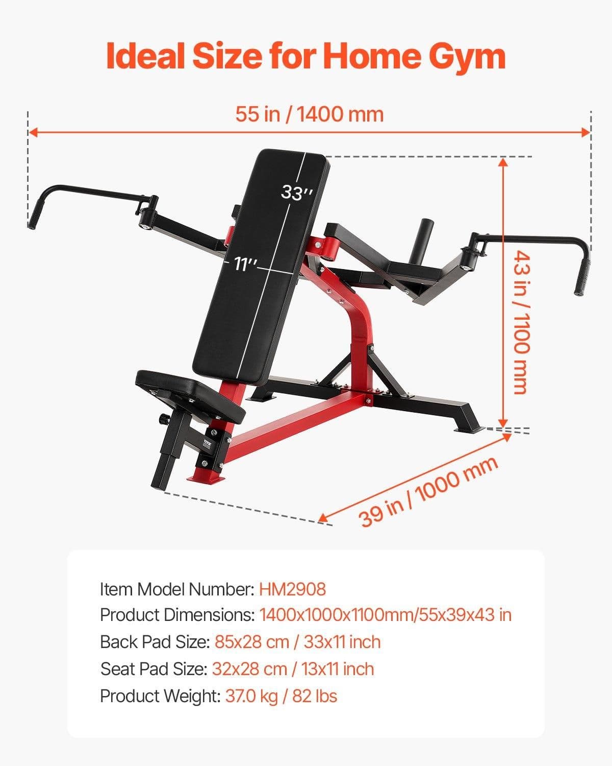 image-VEVOR Incline Chest Fly and Rear Delt Fly Machine, 450 LBS Chest Machine, Adjustable Fitness Chest Bench Set, Home Gym Equipment for Upper Body Strength Training Machine