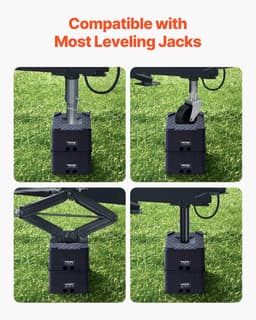 image-VEVOR Trailer Jack Blocks, 6" High Heavy Duty RV Leveling Blocks, Each with 6000 lbs Capacity, as RV Jack Stand, Stool, Camper Accessories, for Travel Trailers, 5th Wheels Class A/C Motorhomes, 2 Pcs