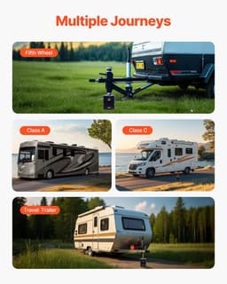 image-VEVOR Trailer Jack Blocks, 6" High Heavy Duty RV Leveling Blocks, Each with 6000 lbs Capacity, as RV Jack Stand, Stool, Camper Accessories, for Travel Trailers, 5th Wheels Class A/C Motorhomes, 2 Pcs