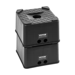 image-VEVOR Trailer Jack Blocks, 6" High Heavy Duty RV Leveling Blocks, Each with 6000 lbs Capacity, as RV Jack Stand, Stool, Camper Accessories, for Travel Trailers, 5th Wheels Class A/C Motorhomes, 2 Pcs