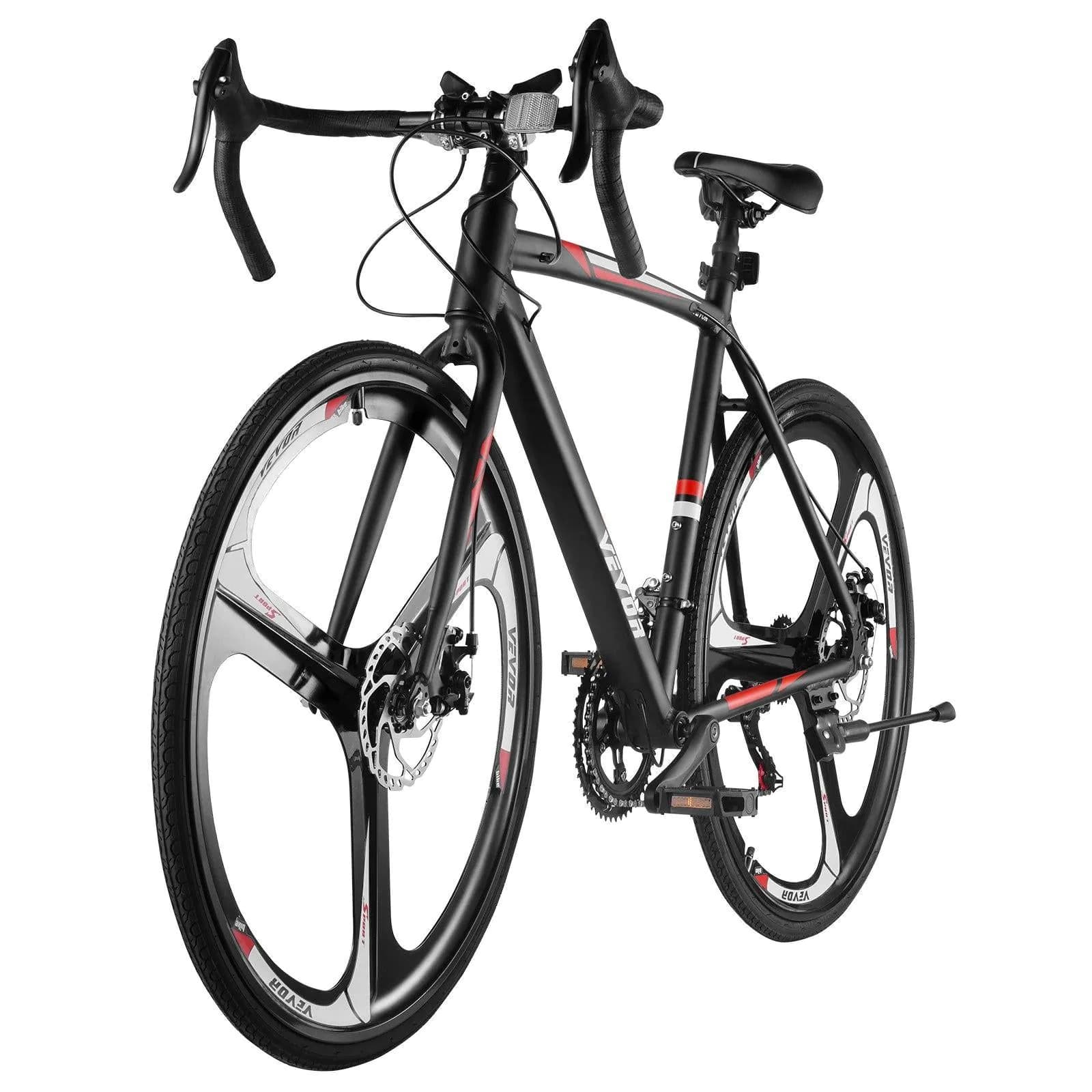 image-VEVOR Road Bike, 700C Wheels Racing Bike, SHIMANO 14 Speeds Drivetrain City Commuter Road Bicycle, Urban Adult Sport Bike with Lightweight Aluminum Alloy Frame, Drop Bar, Disc Brake, for Men Women