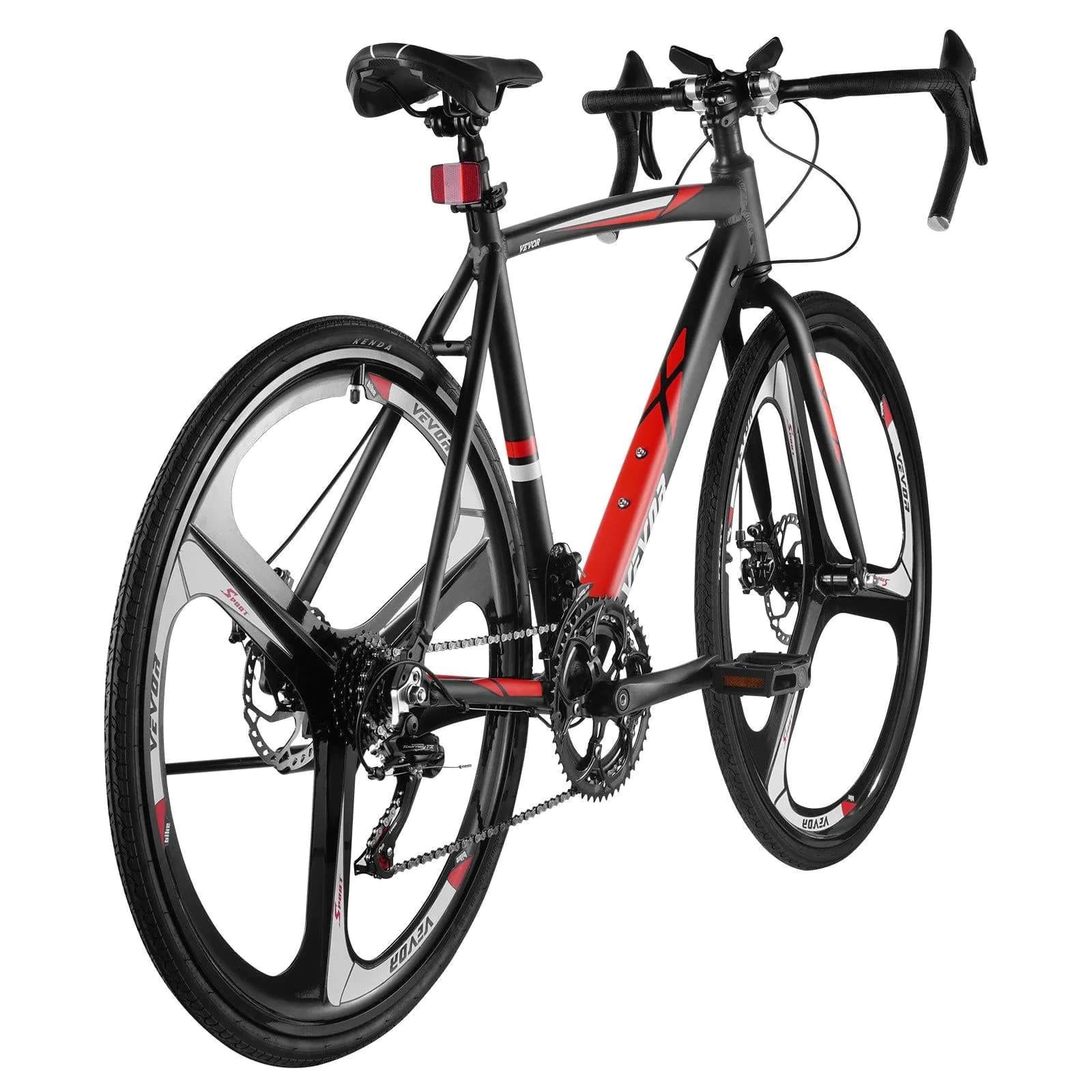 image-VEVOR Road Bike, 700C Wheels Racing Bike, SHIMANO 14 Speeds Drivetrain City Commuter Road Bicycle, Urban Adult Sport Bike with Lightweight Aluminum Alloy Frame, Drop Bar, Disc Brake, for Men Women