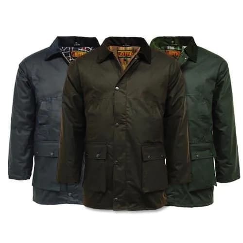 image-Game Classic Padded Wax Jacket up to 5XL