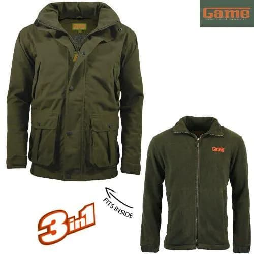 image-Mens Game EN306 Stealth Shell & Fleece 3in1 Hunting Jacket