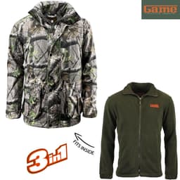image-Mens Game EN306 Stealth Shell & Fleece 3in1 Hunting Jacket