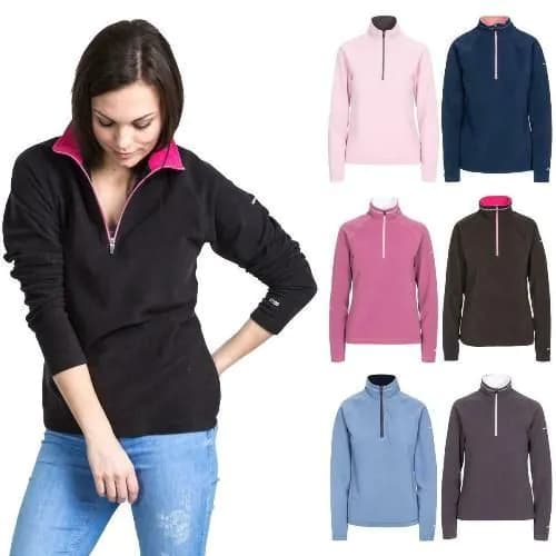 image-Ladies Trespass Skylar Half Zip Top Fleece Jumper