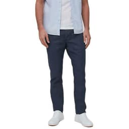 image-Mens Straight Fit Linen Blend Trousers