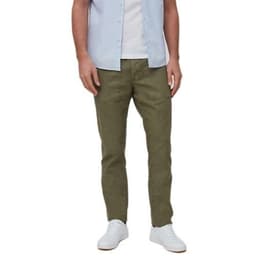 image-Mens Straight Fit Linen Blend Trousers