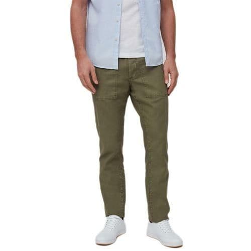 image-Mens Straight Fit Linen Blend Trousers