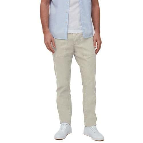 image-Mens Straight Fit Linen Blend Trousers