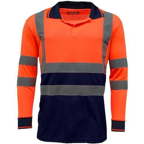 image-HV005 Hi Vis Long Sleeve Polo Shirt