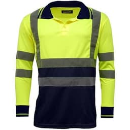 image-HV005 Hi Vis Long Sleeve Polo Shirt