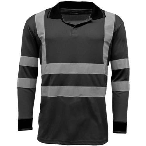 image-HV005 Hi Vis Long Sleeve Polo Shirt