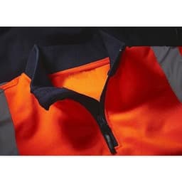 image-Standsafe Hi Vis Zip Neck Workwear Sweatshirt - HV040