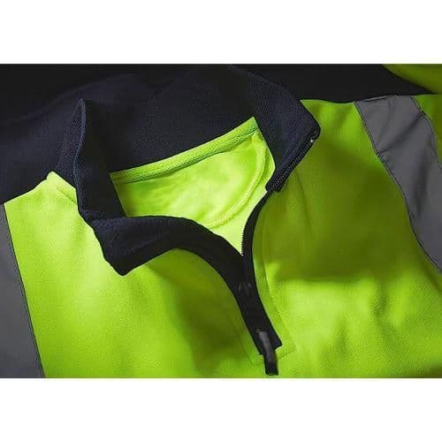 image-Standsafe Hi Vis Zip Neck Workwear Sweatshirt - HV040