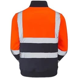 image-Standsafe Hi Vis Zip Neck Workwear Sweatshirt - HV040