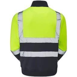 image-Standsafe Hi Vis Zip Neck Workwear Sweatshirt - HV040