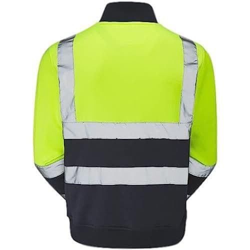 image-Standsafe Hi Vis Zip Neck Workwear Sweatshirt - HV040