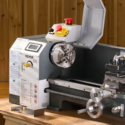 image-VEVOR 4-Jaw Lathe Chuck, 10 in (250 mm), Lathe Chuck, 0.6-9.84 in (15-250 mm) Clamping Range with T-key Fixing Screws Reversible Jaws, HT300 Cast Iron Material, Internal External for Wood Metal Lathe