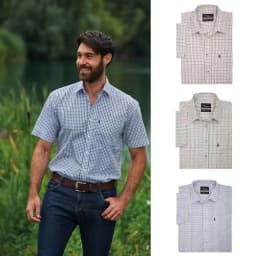 image-Mens Champion Short Sleeve Tattersall Shirt