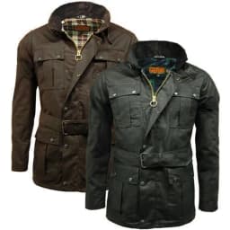 image-Game Continental Belted Motorcyle Wax Jacket
