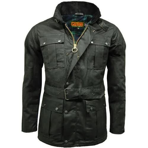 image-Game Continental Belted Motorcyle Wax Jacket