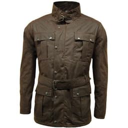 image-Game Continental Belted Motorcyle Wax Jacket