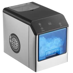 image-VEVOR Nugget Ice Maker, 33lbs/24H Pebble Ice Maker with Self Cleaning, Chewable Ice Maker with Ice Scoop & Drip Tray, Stainless Steel Ice Machine with Convenient Ice Transfer for Home Kitchen Office