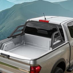 image-VEVOR Truck Bed Roll Bar, Universal Pickup Sport Adjustable Bar Chase Rack Compatible with Mid-Size Truck, Carbon Steel Construction with Extension Light Bracket, No Rack Included