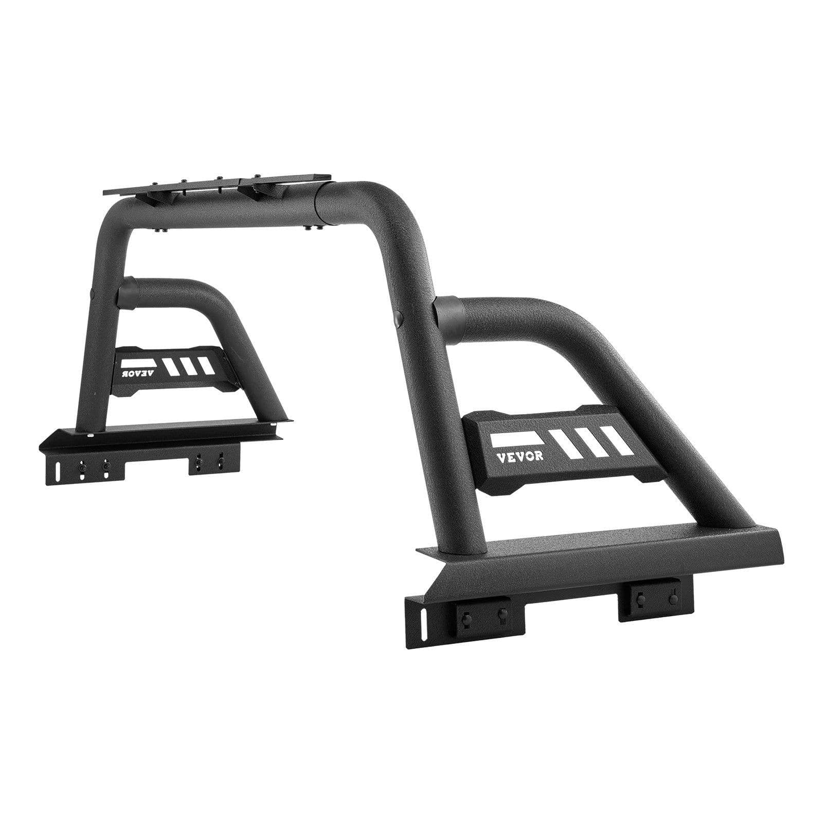 image-VEVOR Truck Bed Roll Bar, Universal Pickup Sport Adjustable Bar Chase Rack Compatible with Mid-Size Truck, Carbon Steel Construction with Extension Light Bracket, No Rack Included