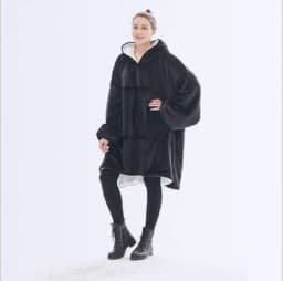 image-Unisex Sherpa LIned Blanket Hoodie
