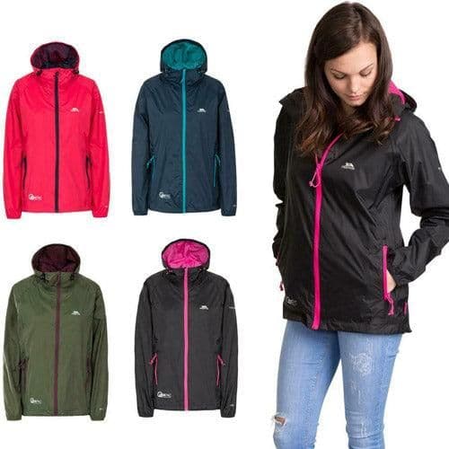 image-Trespass Qikpac Ladies Waterproof Hooded Jacket With Packaway Pouch