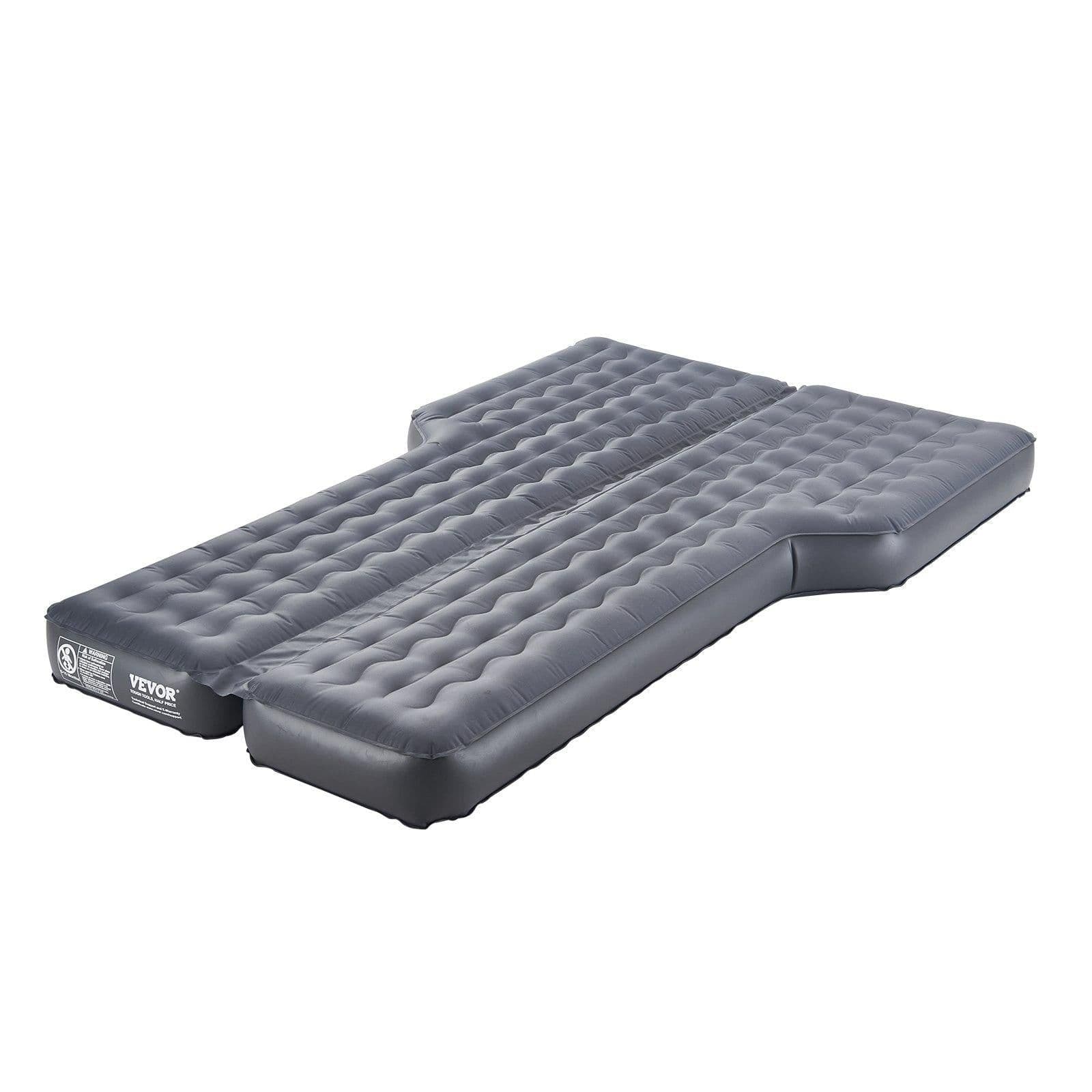 image-VEVOR Car Air Mattress, Inflatable Car Camping Mattress, Oxford Thickened Travel Beds, Comfortable and Durable Portable Sleeping Pad with Air Pump, Nozzle, Carry Bag, Fits Most SUV MPV Sedan, Gray