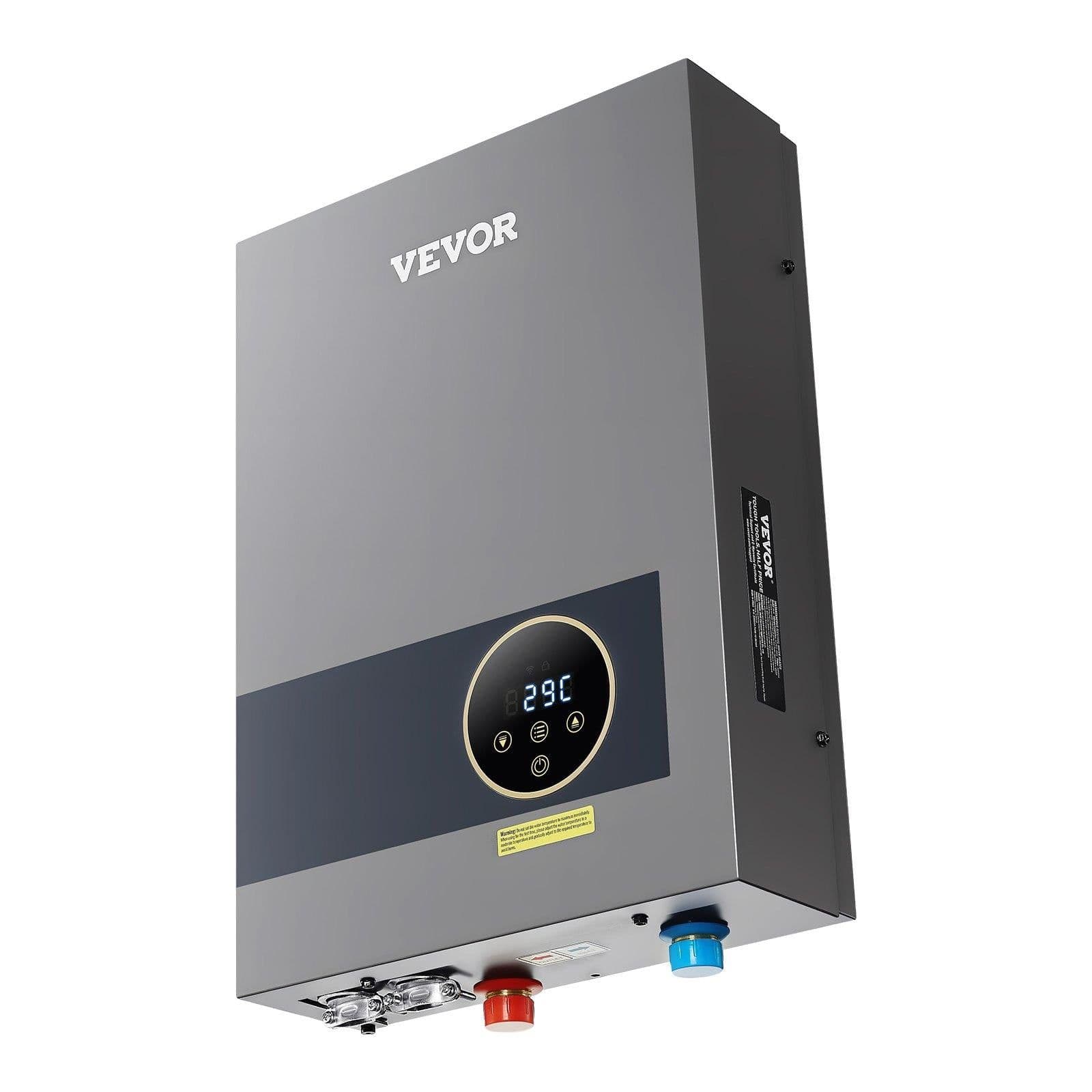 image-VEVOR Tankless Electric Water Heater, 36kW Instant Hot Water Heater Under Sink, On Demand for Bathroom, Kitchen, Office with LCD Touch Screen, Child Security Lock ,Space-Saving, 240V