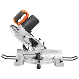 image-VEVOR Compound Miter Saw, 10-Inch Blade, 15 Amp Motor, 60-Tooth, Corded Single Bevel 0-45°, LED Precision Alignment, Angle Adjustable, Lightweight Cast Aluminum Base, for Wood, Composite Decking