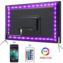 image-Tape Bluetooth USB LED Strip Light 5050 SMD 5V USB RGB Lights Flexible LED Lamp Tape Ribbon RGB Self-adhesive TV Desktop Diode