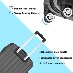 image-3-in-1 Large Capacity Travel Suitcase Set - Dark Gray 20"/24"/28"