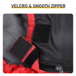 image-Rectangular Heated Sleeping Bag, Lightweight Sleeping Bag with Multi USB Powered Heating Pads, Waterproof Compact Envelope Sleeping Bag for Backpacking Hiking, Red