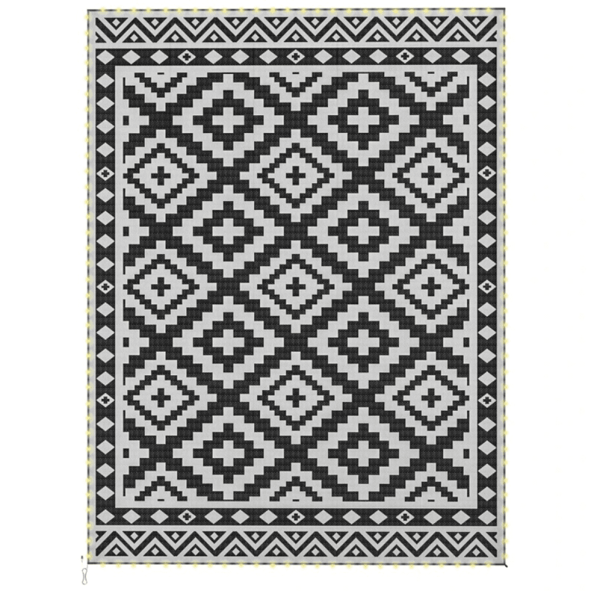 image-Reversible Outdoor Rug with LED String Lights